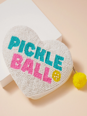 Pickle-Ball Beaded Pouch