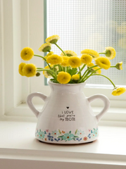 Love Mom Artisan Bud Vase