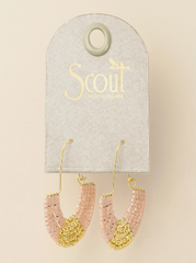 Miyuki U-Hoop Earring - Blush/Gold