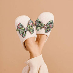 Jolly Sprig Fuzzy Slippers