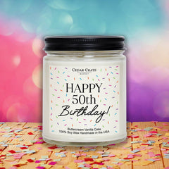 Happy 50th Birthday Candle