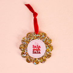 Gold Glitter Picture Frame Ornament