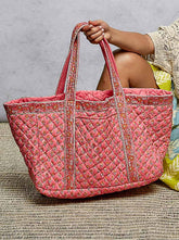 Floral Quilted Tote