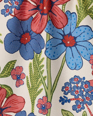 Plaid Floral Tea Towel