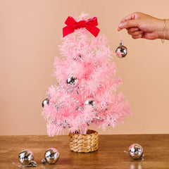 Mini Artificial Christmas Tree-Pink