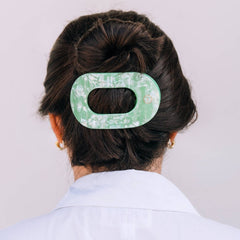 Flat Round Hair Clip | Large | Spring Splash