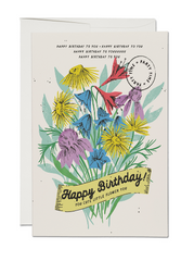 Happy Birthday Flower Card