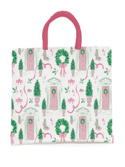 Market Pink Christmas Tote