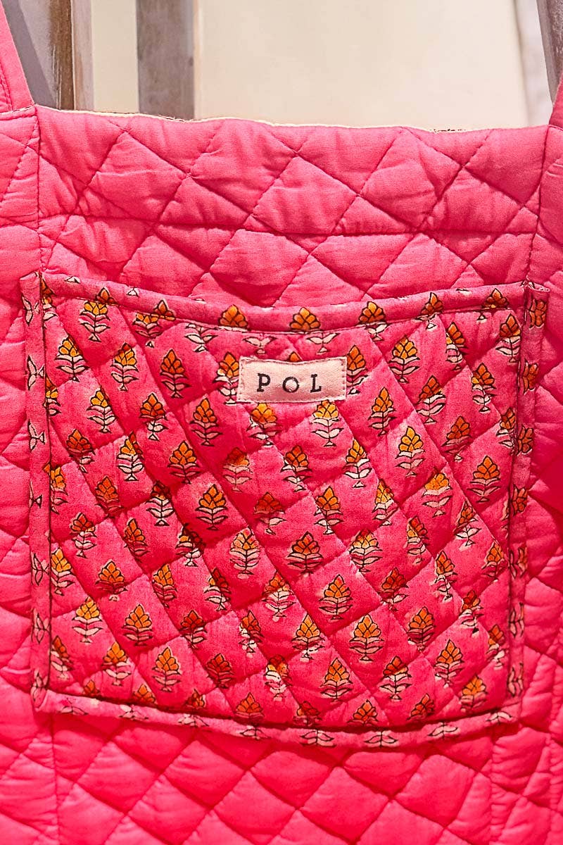 Floral Quilted Tote