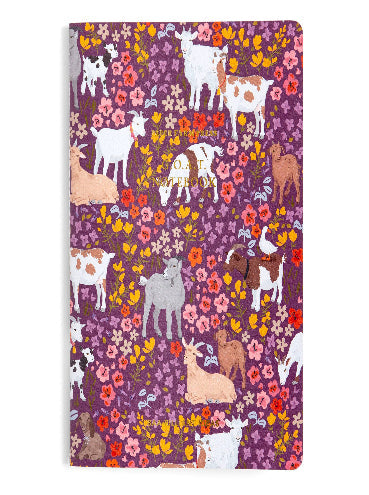 Goats & Flowers Stitched Notebook