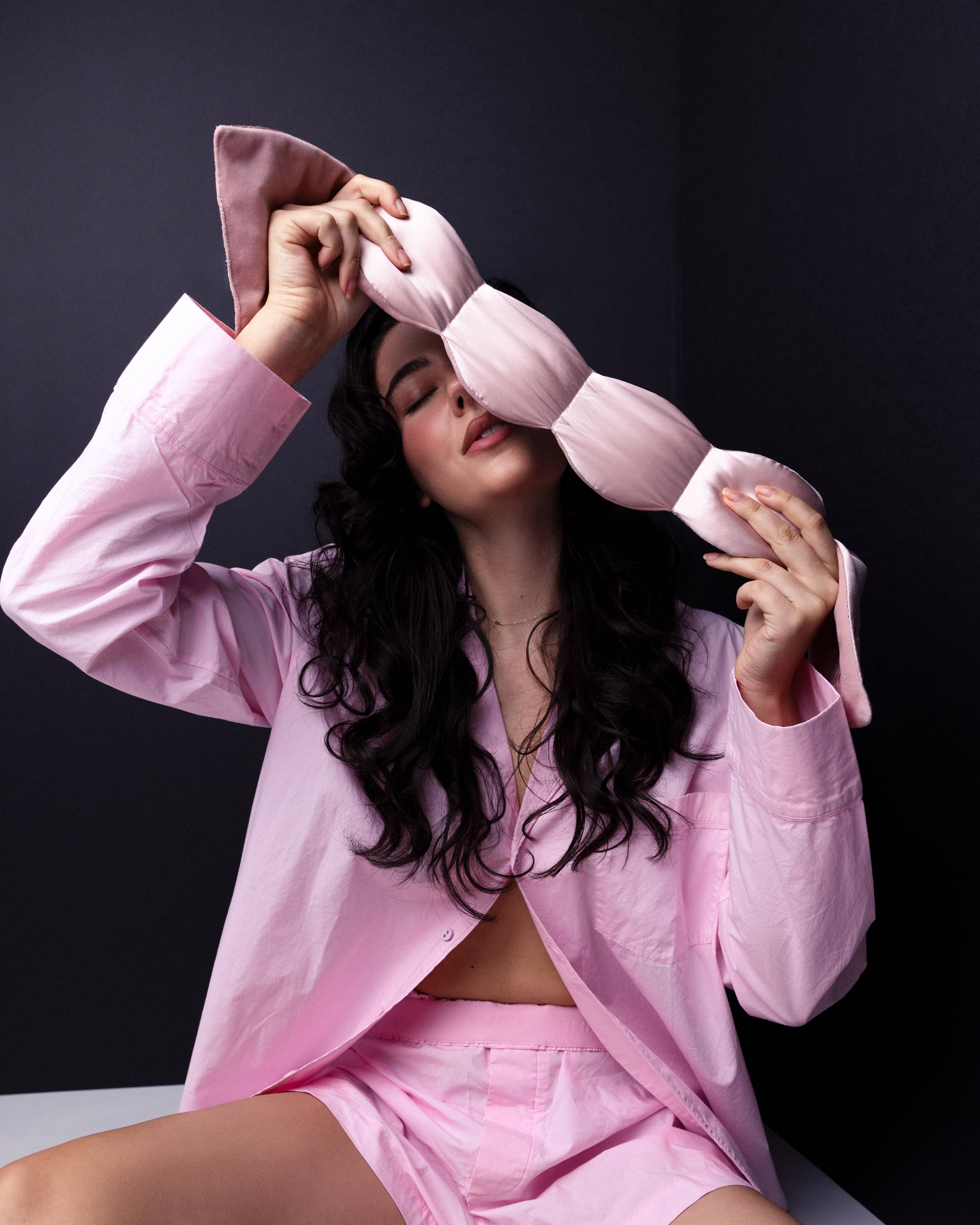 Nodpod Pink Silk Weighted Mask