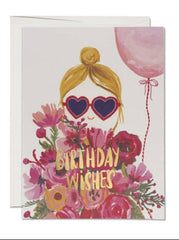 Heart Glasses Birthday Card