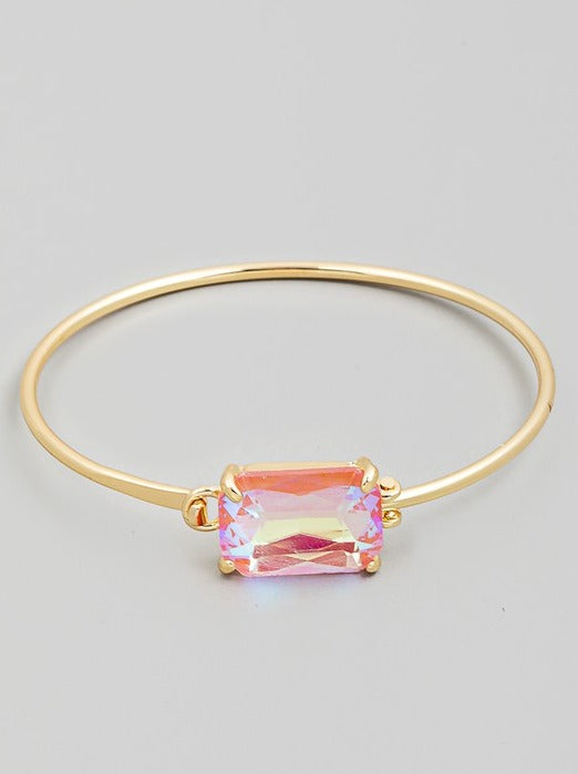 Pink Cushion Cut Bracelet