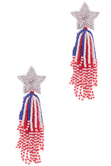 Patriotic Tassel Earring