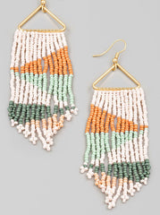 Multicolored Triangle Earrings