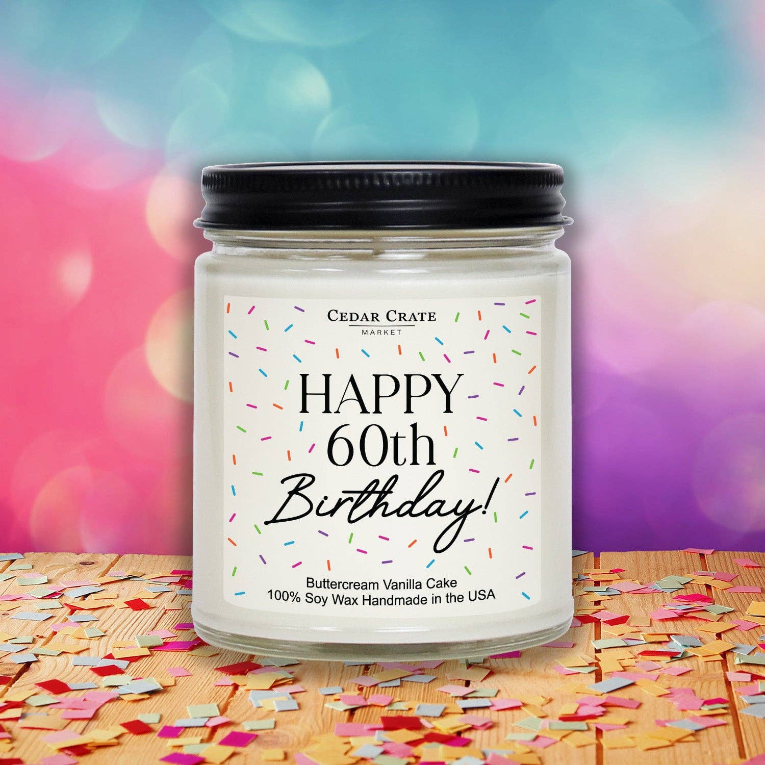Happy 60th Birthday Candle