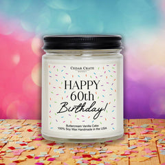 Happy 60th Birthday Candle