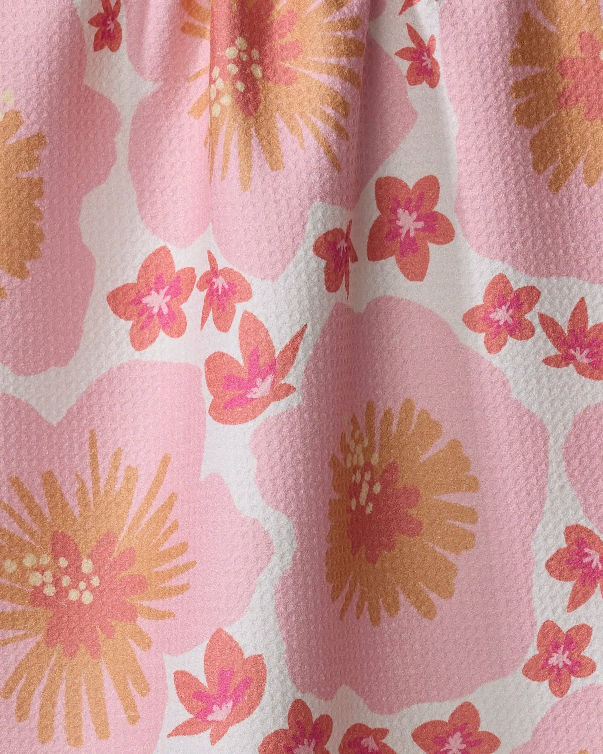 Hibiscus Sunset Tea Towel