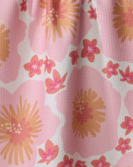 Hibiscus Sunset Tea Towel