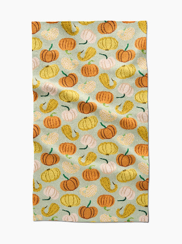 Pumpkins And Gourds Tea Towel