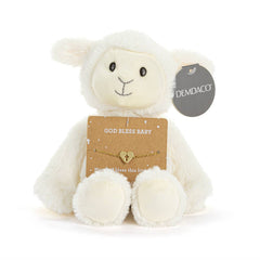 God Bless Baby Lamb + Bracelet