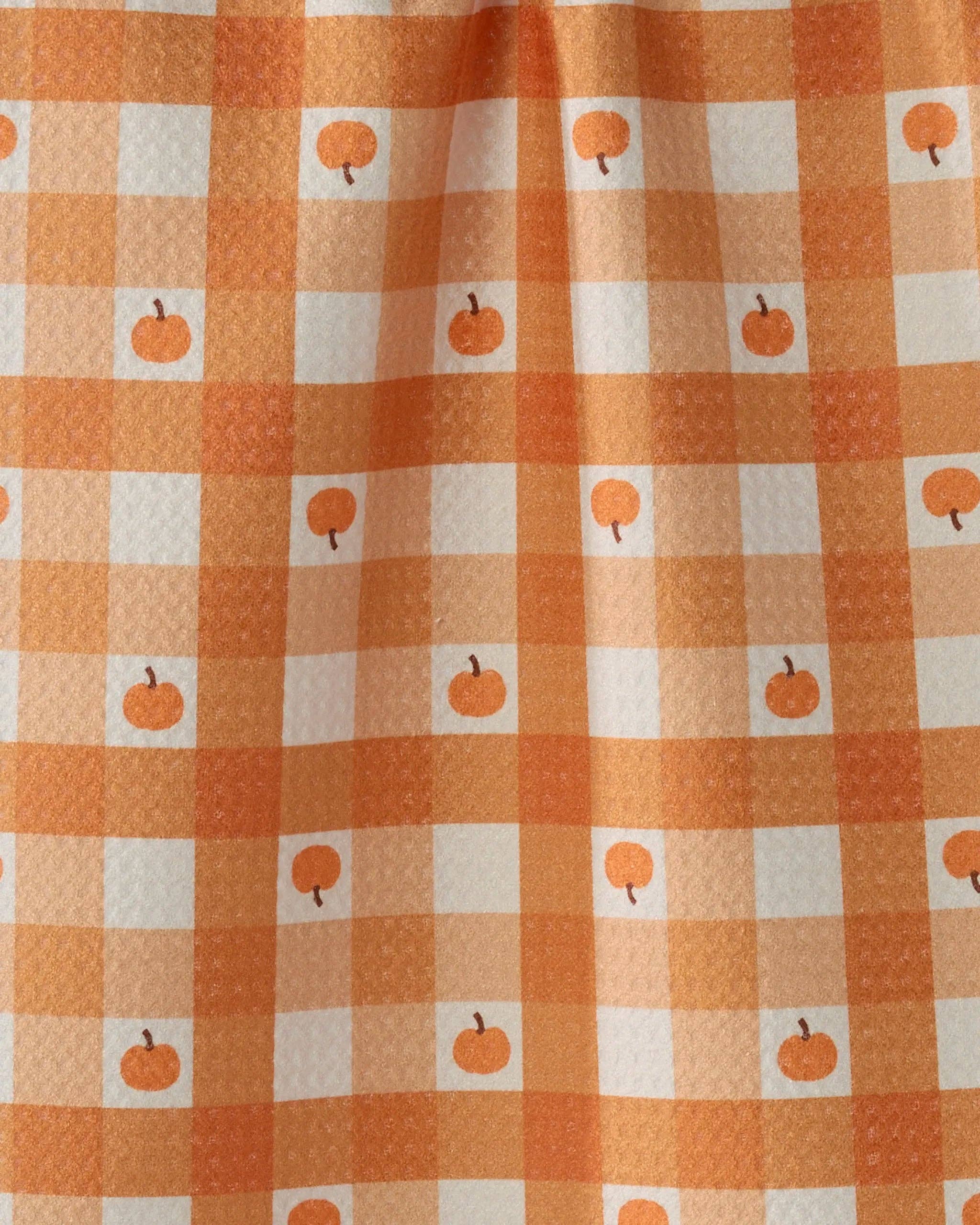 Pumpkin Check Bar Towel