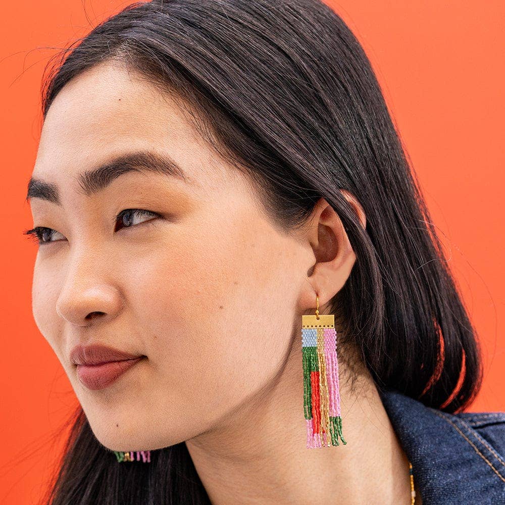 McKenzie Brass Bar Earrings