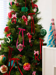 Initial Wreath Ornaments