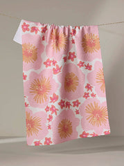 Hibiscus Sunset Tea Towel