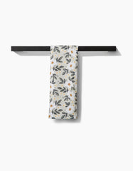 Painted Spring Flowers Tea Towel