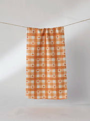 Pumpkin Check Bar Towel