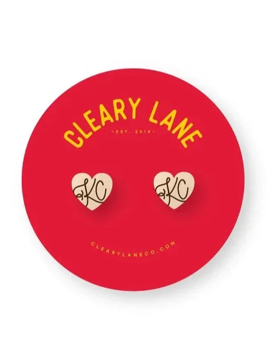 Kansas City Heart Stud Earrings