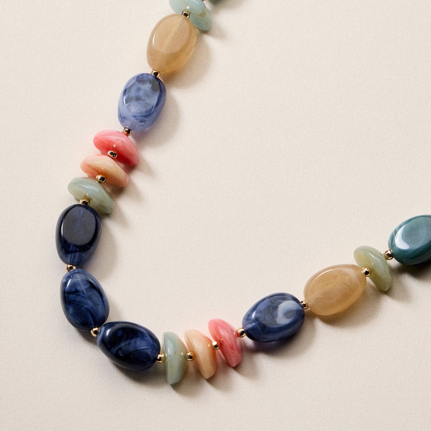 Organic Resin Bead Necklaces