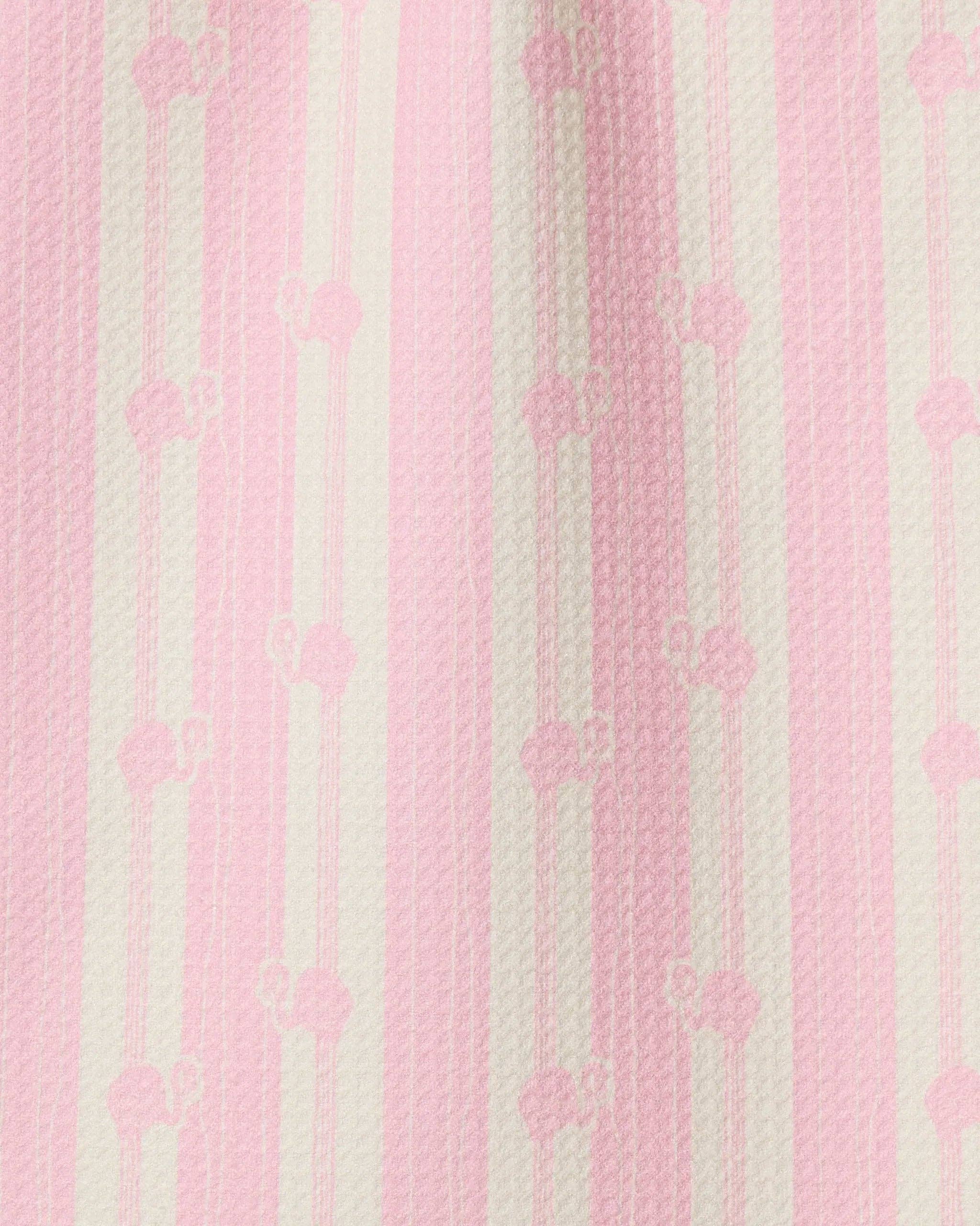 Flamingo Stripe Pink Bar Towel