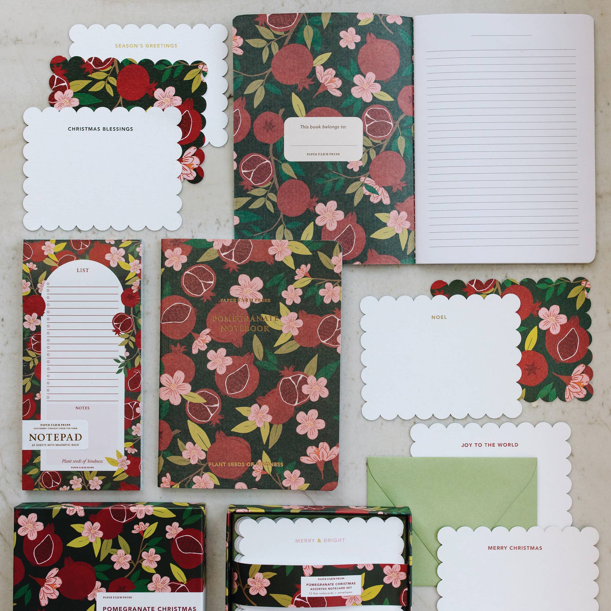 Pomegranate Market List Notepad