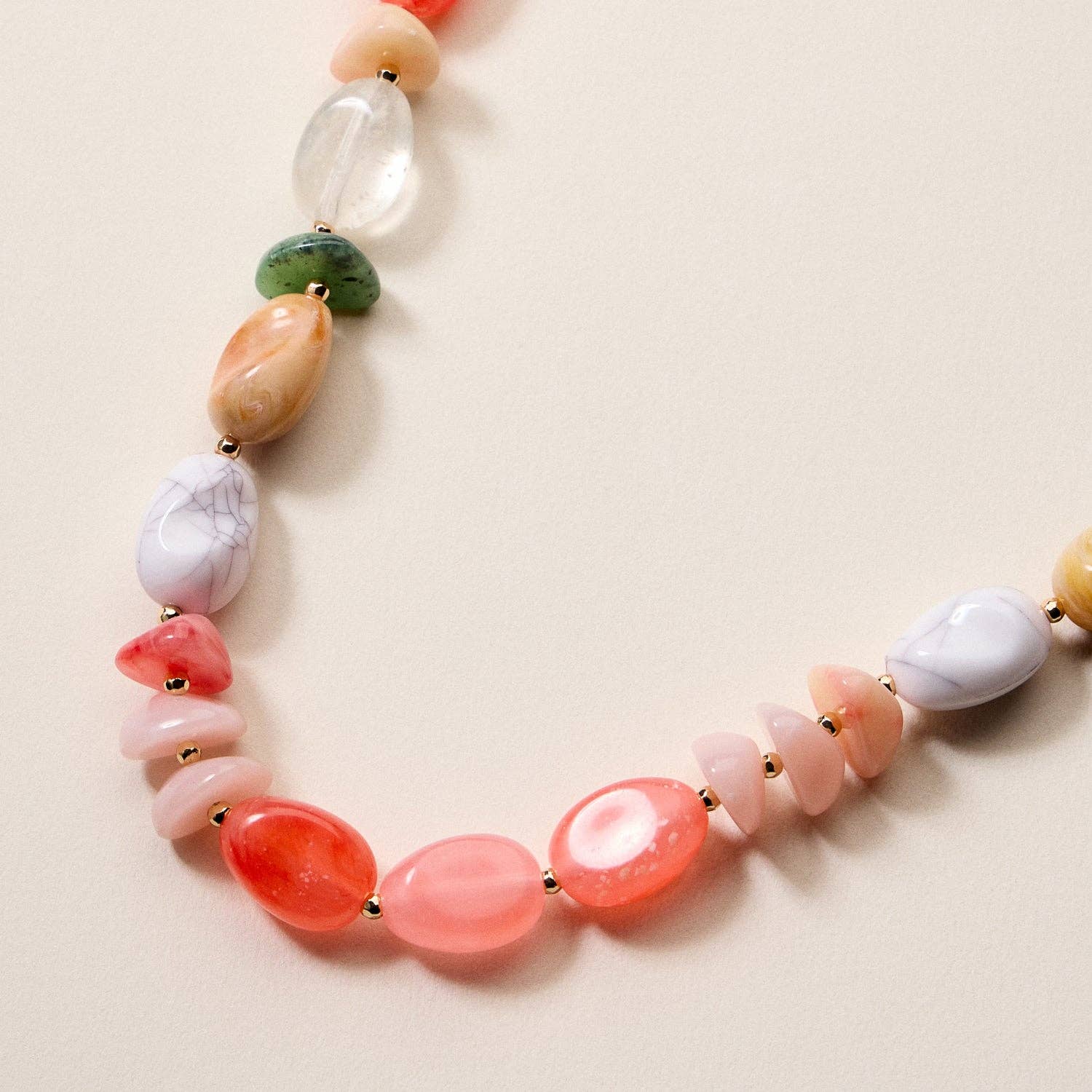 Organic Resin Bead Necklaces