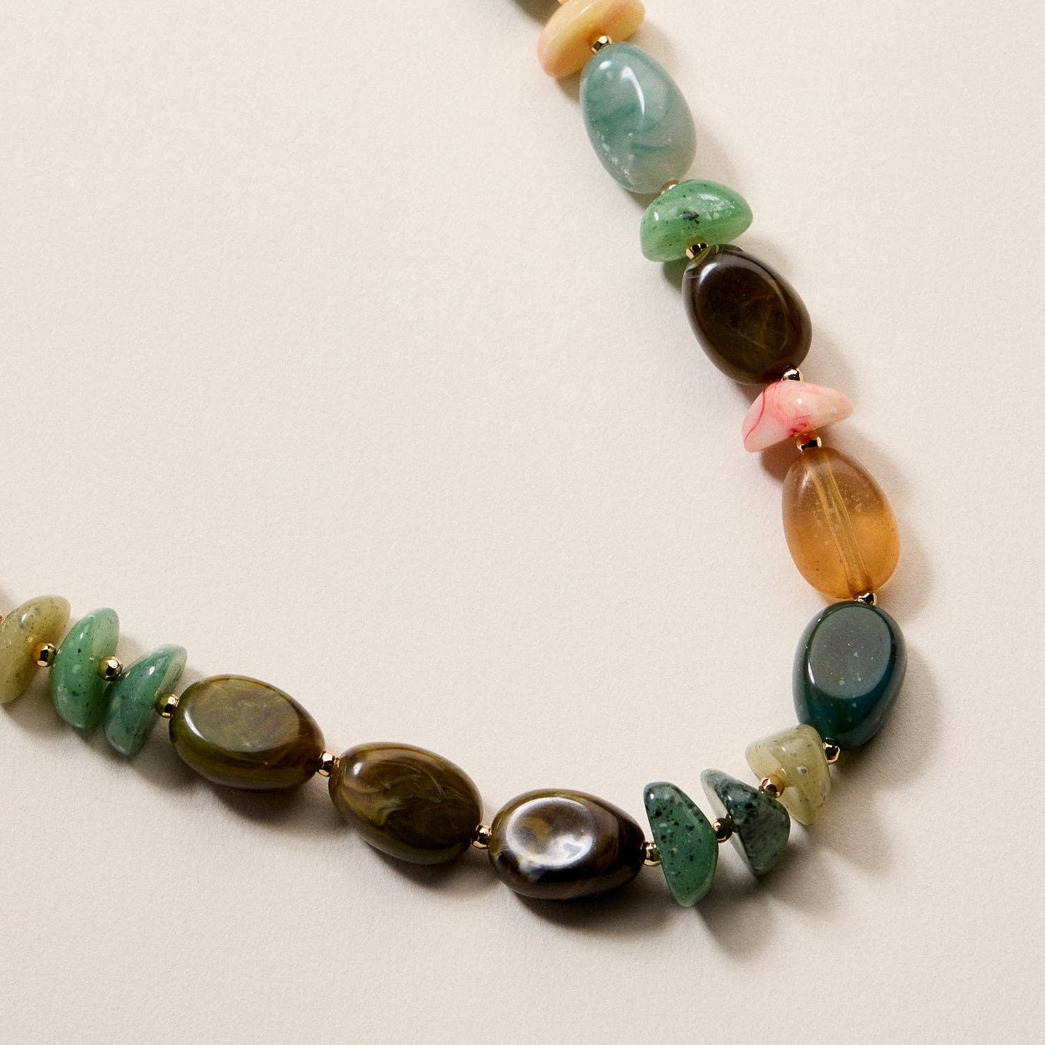 Organic Resin Bead Necklaces