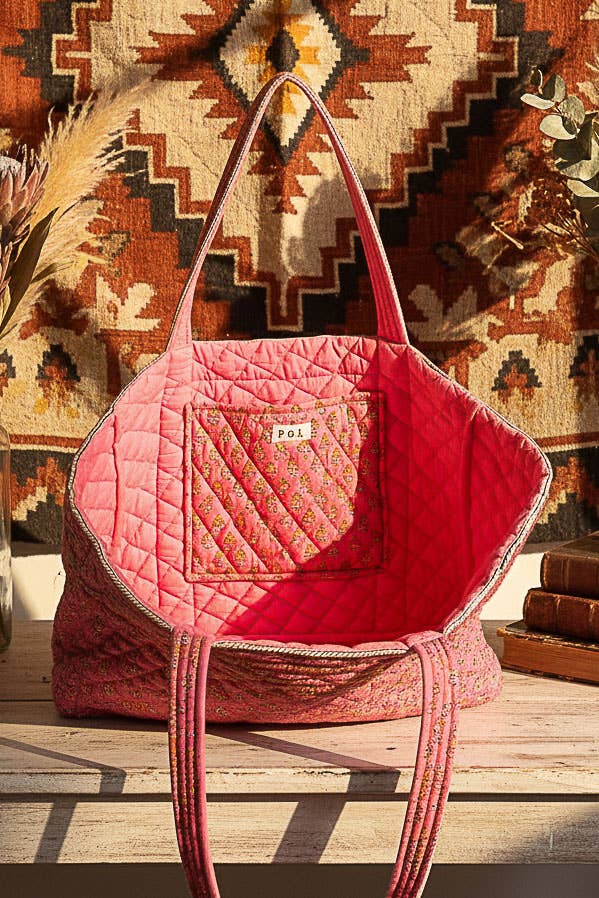 Floral Quilted Tote