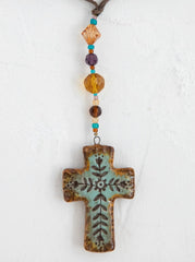 Natural Life Cross Charm