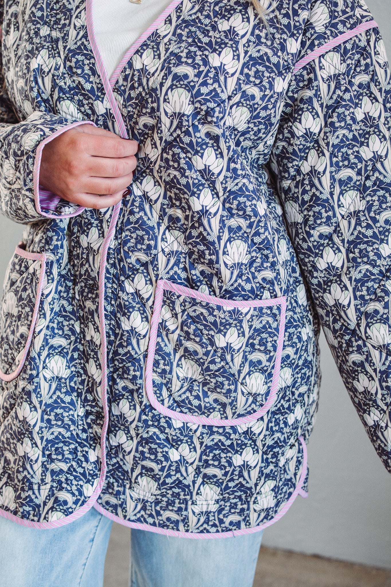 Market Navy Quilt Coat
