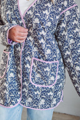 Market Navy Quilt Coat