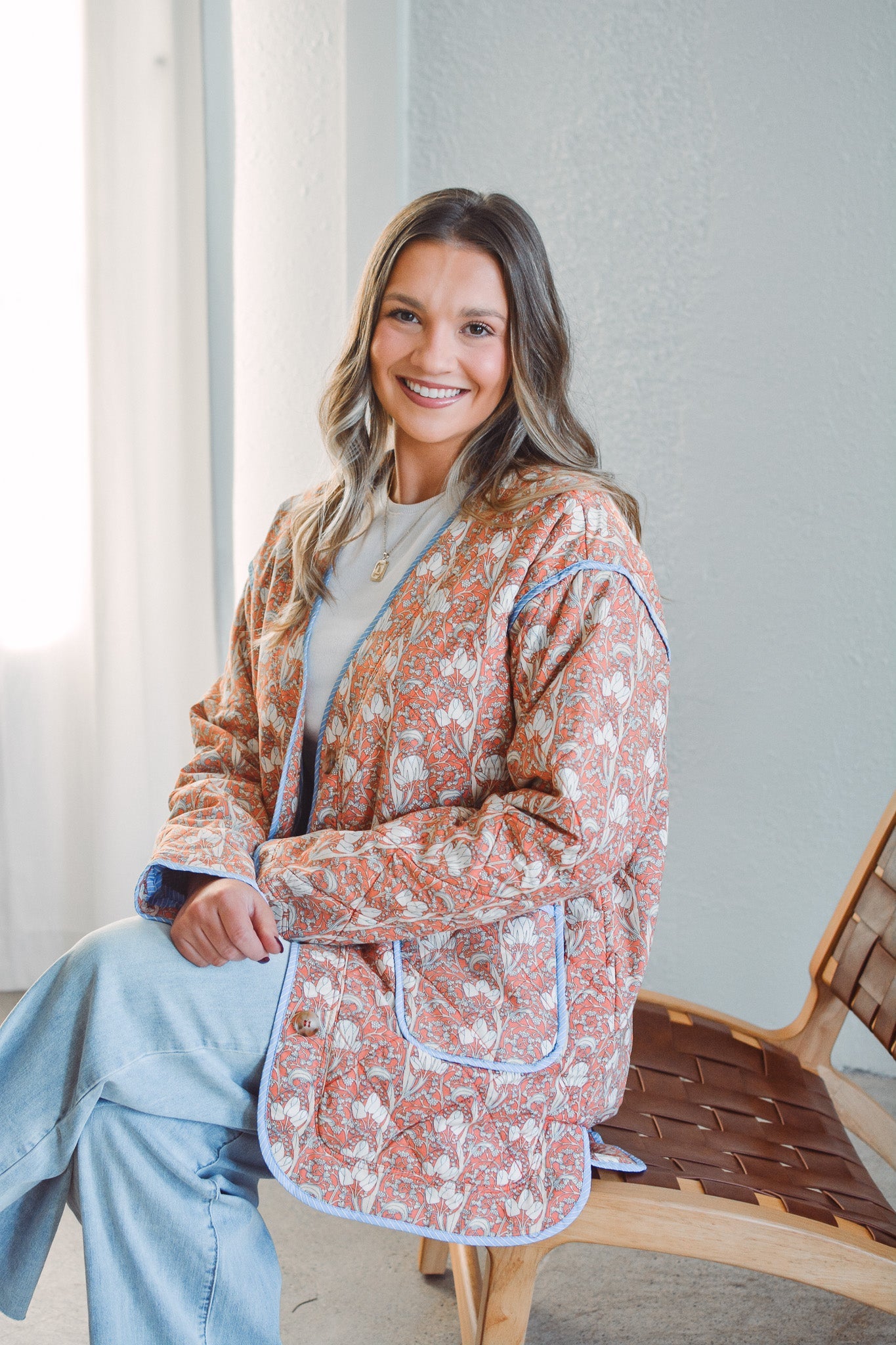 Market Coral Quilt Coat