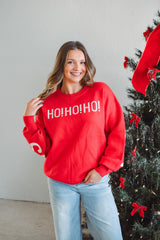 HO HO HO Red Sweater