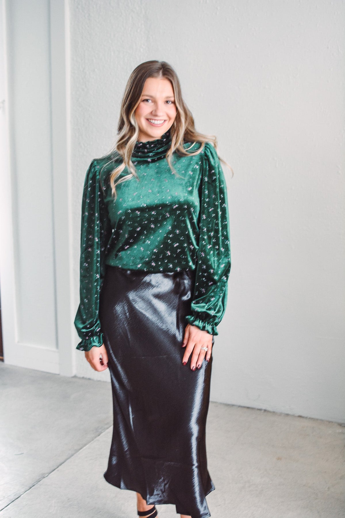 Forest Velvet Blouse