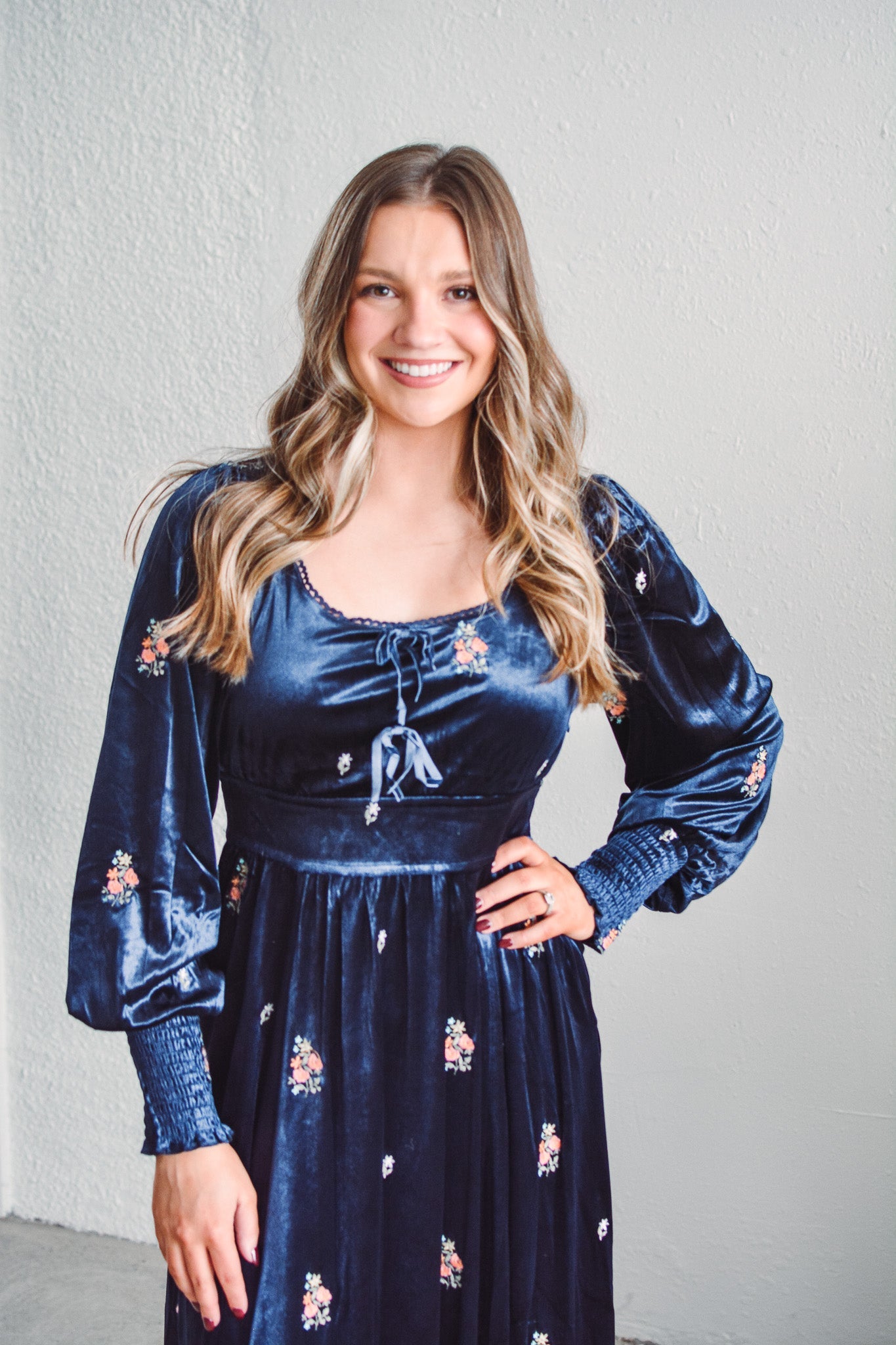 Midnight Grace Velvet Dress