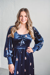 Midnight Grace Velvet Dress