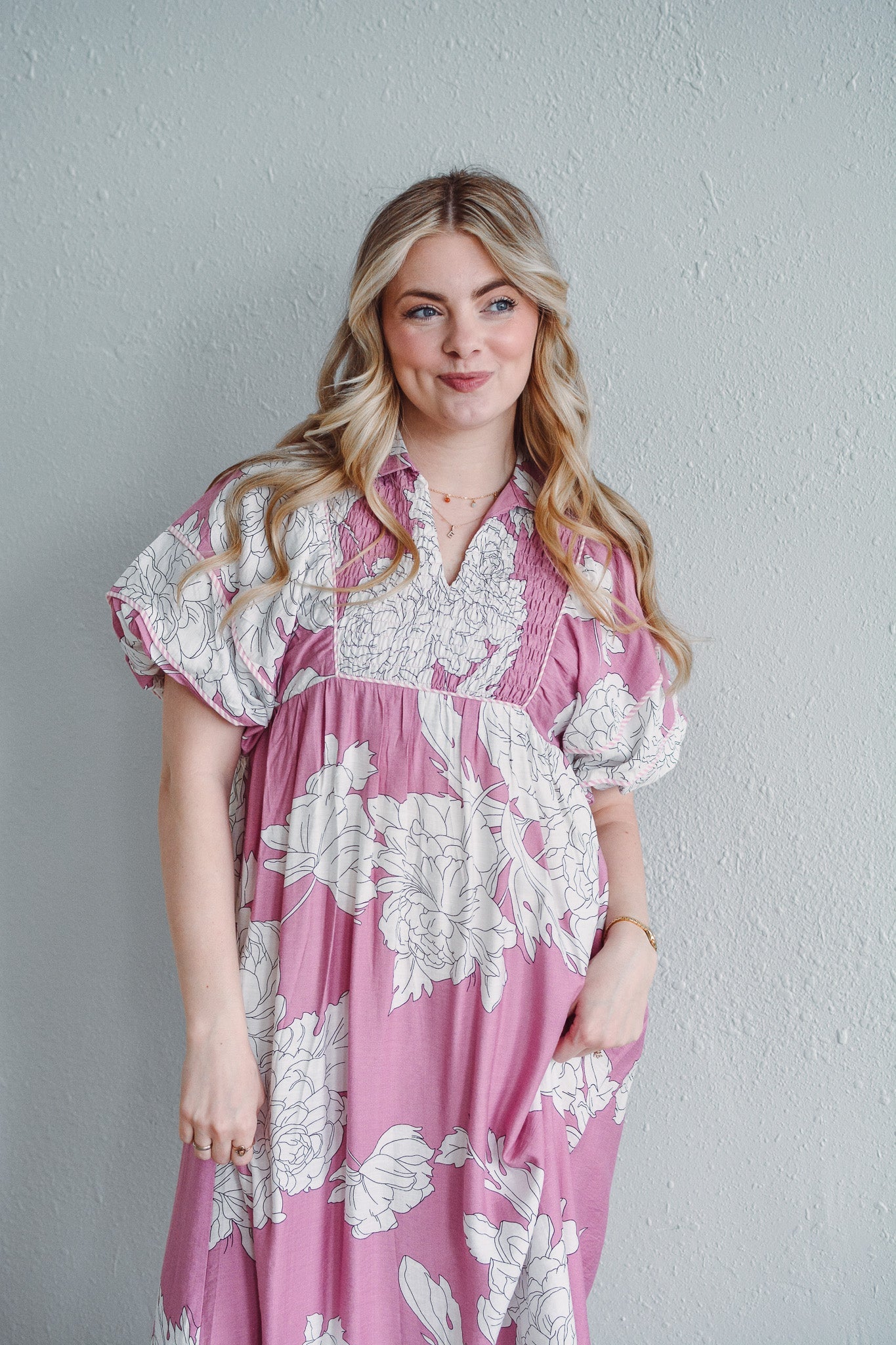 Palmline Mauve Dress