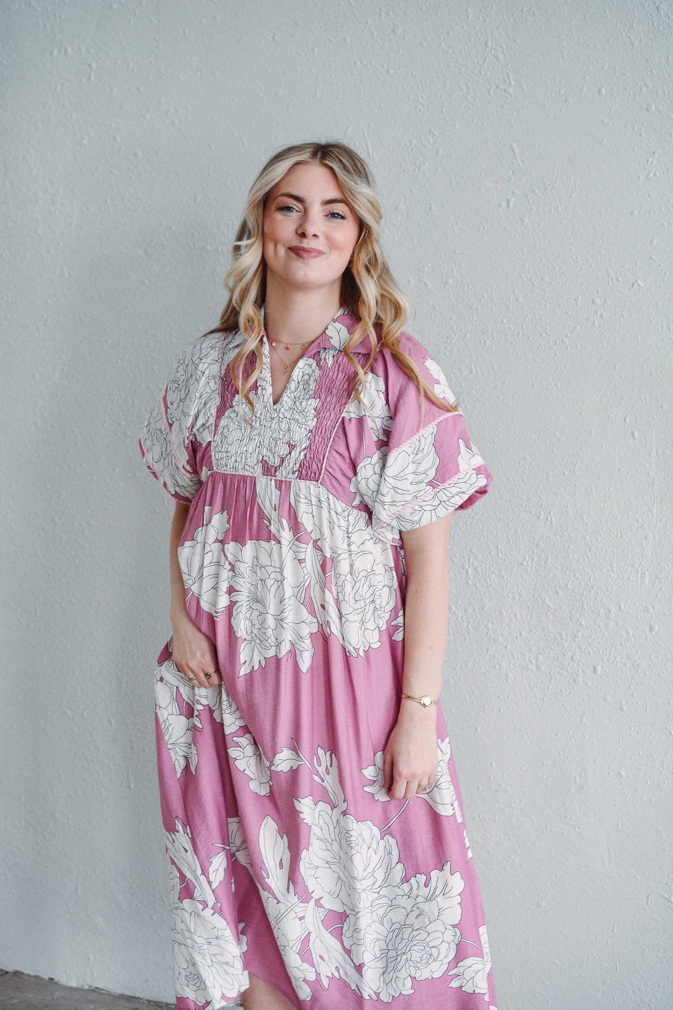 Palmline Mauve Dress