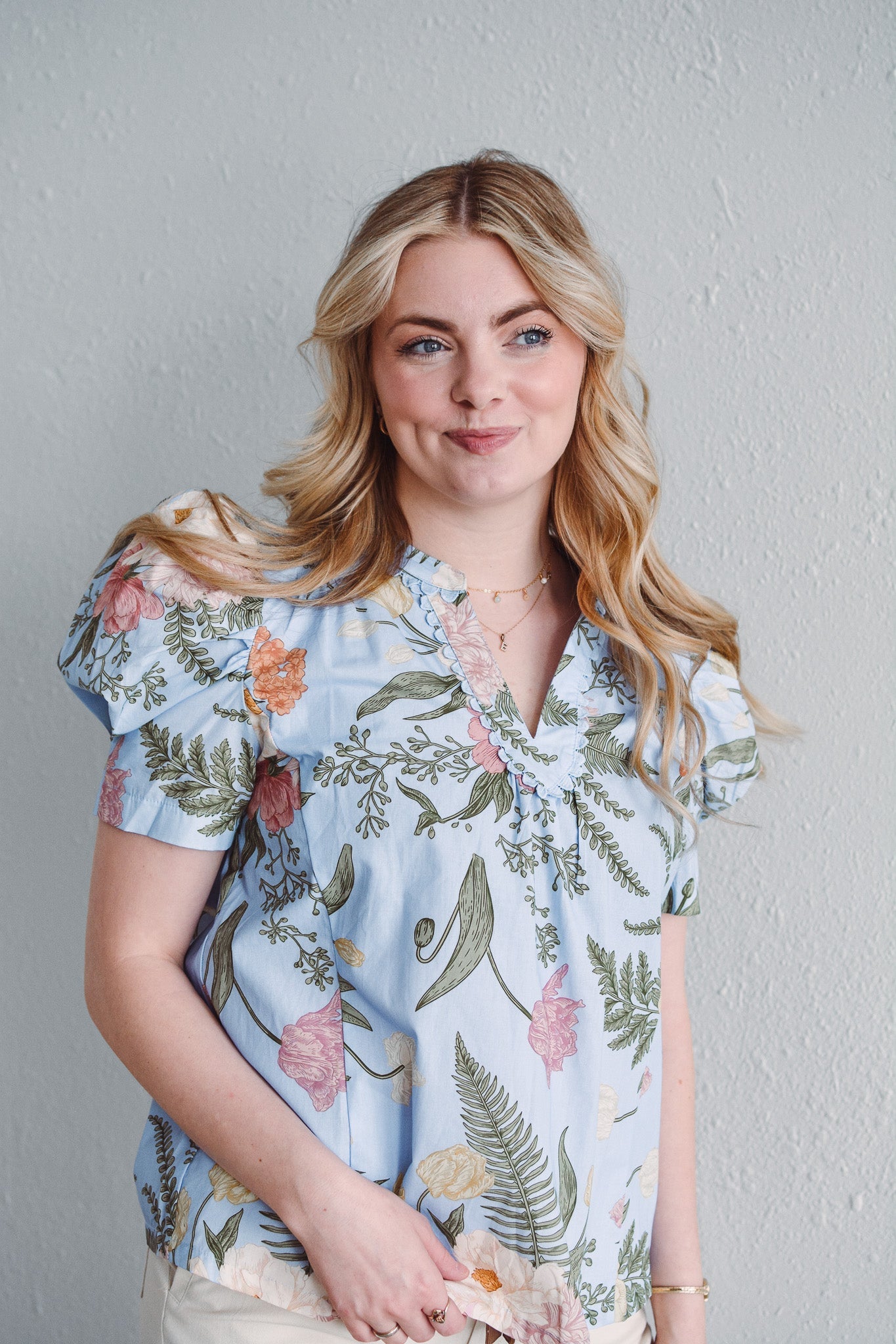 Periwinkle Anemone Top
