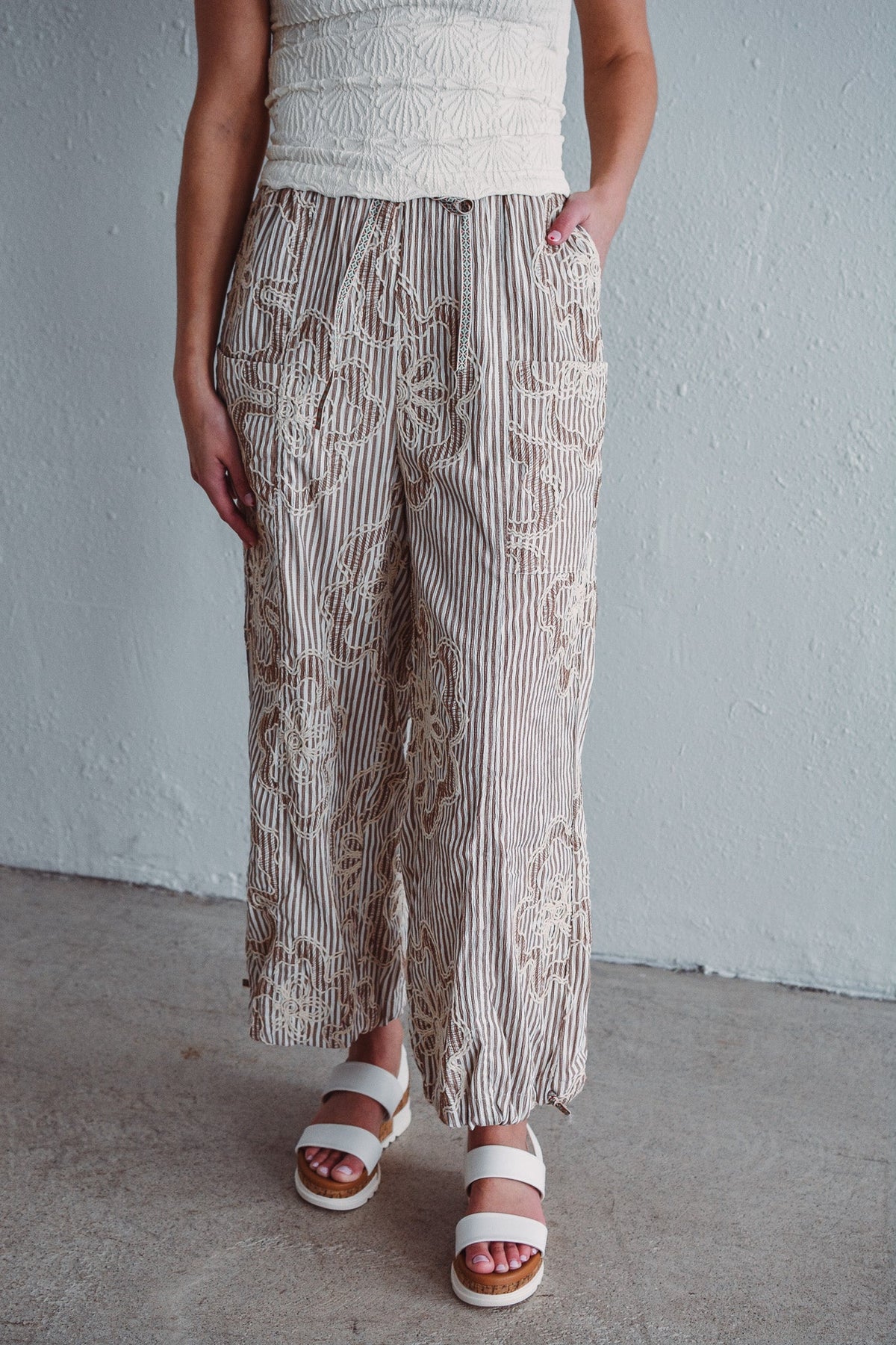 Mocha Sand Stitch Pants